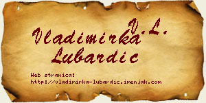 Vladimirka Lubardić vizit kartica